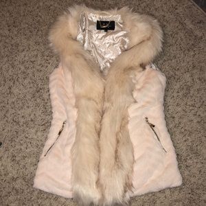Coalition white fur vest